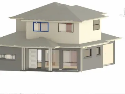 house complete revit project p4 3D model
