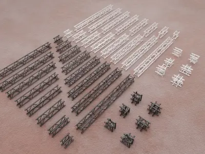 Stage Constructions Elements Truss Low-poly 3D model