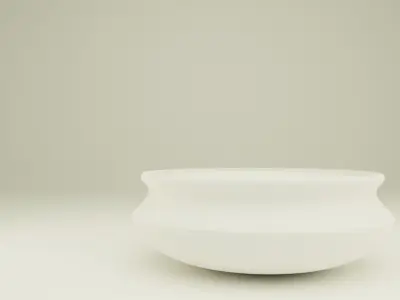 Decorative Clay Vase Low-poly 3D model