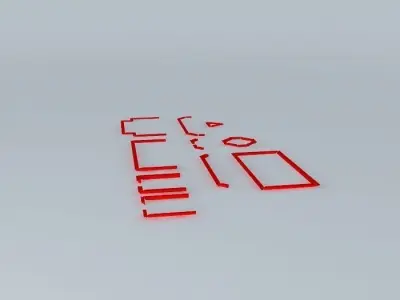 Molding pieces of metal Free 3D model