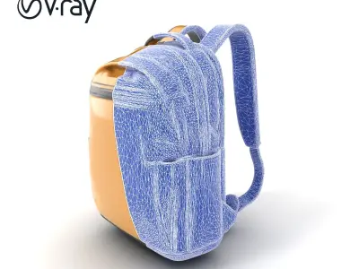 Minimalist Daypack Backpack Model Pack Low-poly 3D model