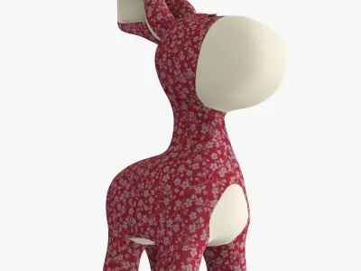 Plush Donkey Low-poly 3D model