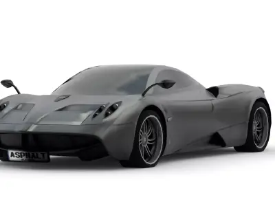 Pagani Huayra 3D Model High-Quality Detailed Design Low-poly 3D model
