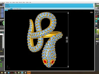 Luxury Snake Ring Jewelry 3D Model 4062 3D print model