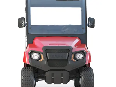 Yamaha Golf Cart UMAX CAB RED 3D model