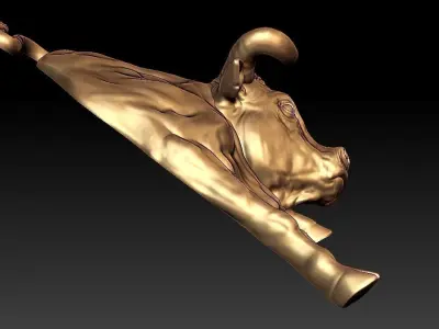 Bull Pendant 3D print model