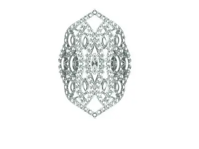 diamond  ring printable silver golden jewelry stl  3D print model