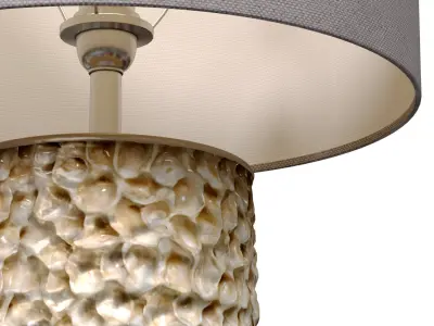 Modern Style Table Lamp Coral Sculpture Nightstand Table Lamp 3D model