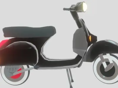 1981 Vespa PX150 black 3D model
