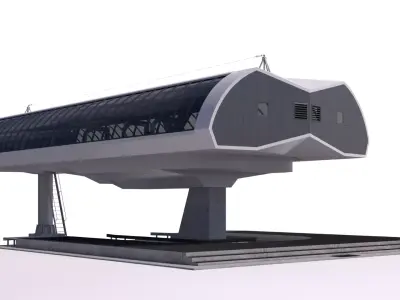 Cableway D-Line Station 3D model