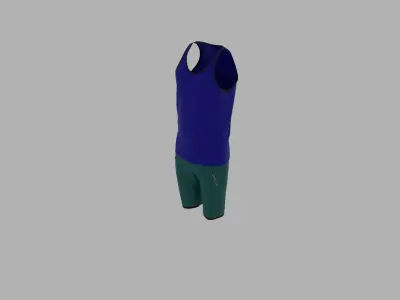 Sport Suit Low-poly 3D model 6