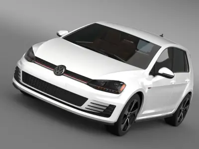 Volkswagen Golf GTI 5 door 2015 3D model