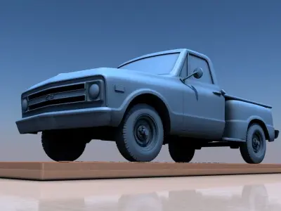Chevy C10 Pickup Stepside 1968 3D print model