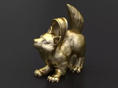 FOX ANIMAL PENDANT 3D PRINTABLE MODEL  3D print model by owaishaque164
