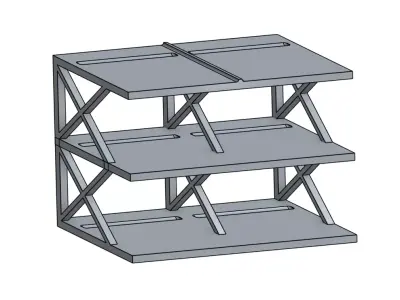 1-64 Hot Wheels Stand for 8 Cars - Unique and Easy to Print 3D print model