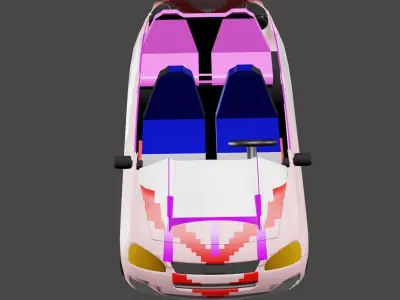 cartoon car  3D print model