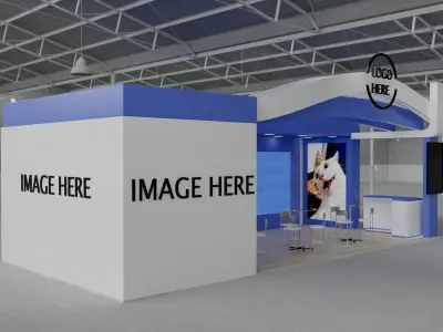 Exhibition Stand 03 5m x 11m 3D model