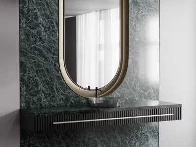 Bathroom furniture by inbani faucet set 82 Low-poly 3D model