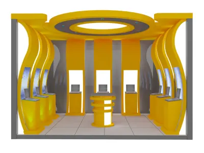  Booth Exhibition Stand a14a 3D model