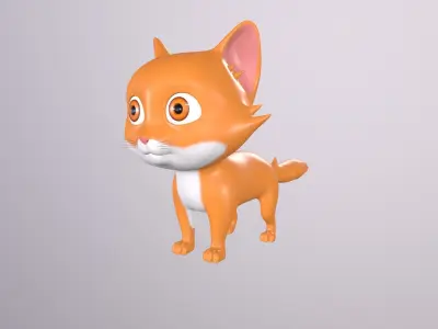 Cartoon Cat 3D model 6
