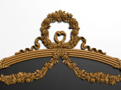 The design of the rose frame 3D model