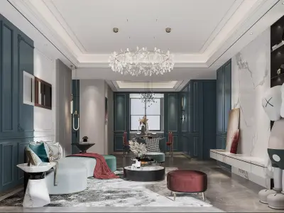 Modern villa decoration Guest Home 3D model