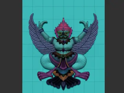 Garuda Emblem Bas-relief  3D print model