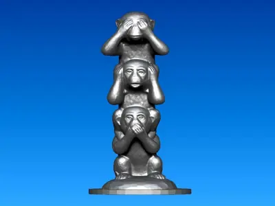 Baby Monkey decoration - 3D print 3D print model