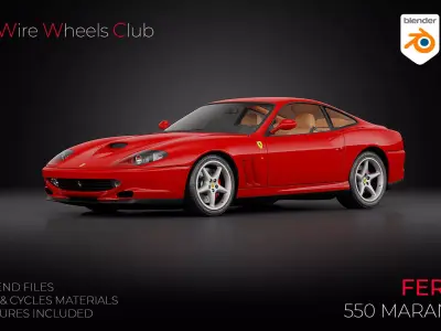 1996 Ferrari 550 Maranello 3D model