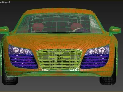 audi r8 car model Low-poly 3D model