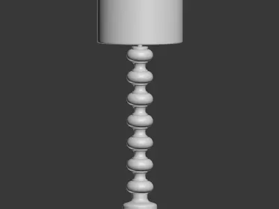 Jasmine Glass Floor and Table Lamp  3D model