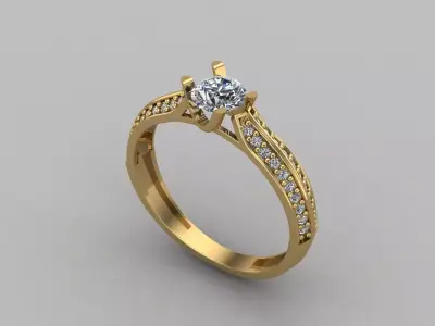 Women Ring 3DM Womens Ring 3d models 3D print model 3D print model 9