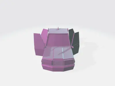Car for race Low-poly 3D model