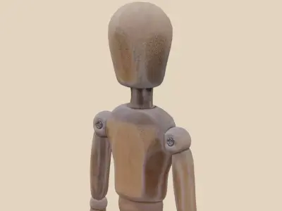 Wooden mannequin 3D model