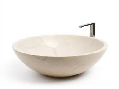 Elegant Marble Basin model pack Low-poly 3D model