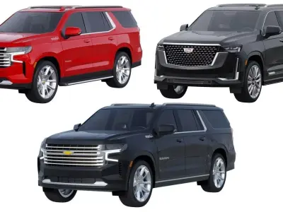 American SUVs 3D Model Collection 3D Model Pack