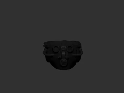 Gas mask helmet 3d model scifi Low-poly  3D model purchase