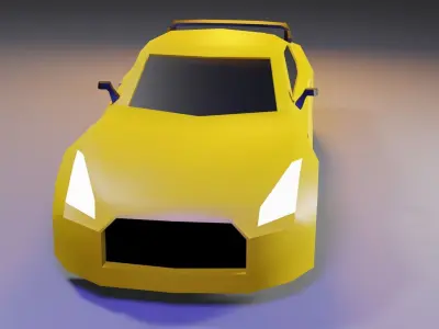 Nissan GTR 3D model Low-poly Low-poly 3D model