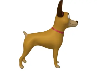 Dog cartoon 03 3D model