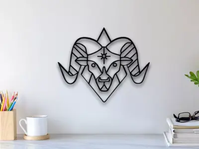Zodiac Aries Wall Art 3D print model purchase
