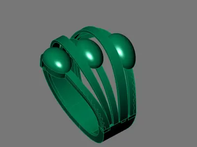 Women Ring Plain Ring Ready STL 3DM Models Womens Rings 3D print model 38