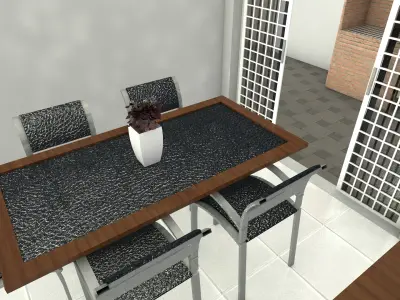 House 3 Bedrooms With Pool  3D model