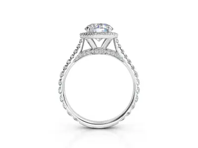 ZRP012 person engagement ring in rose gold 3D print model