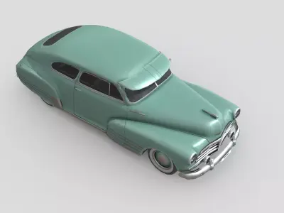 Low Poly Car - Chevrolet Fleetline Aerosedan 1948 Low-poly 3D model