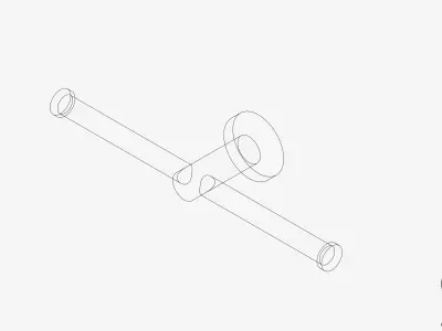 Toilet Roll Holder - Double - Luxury - Round - Round Plate Low-poly 3D model