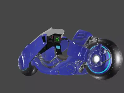 Bat Bike Low-poly 3D model