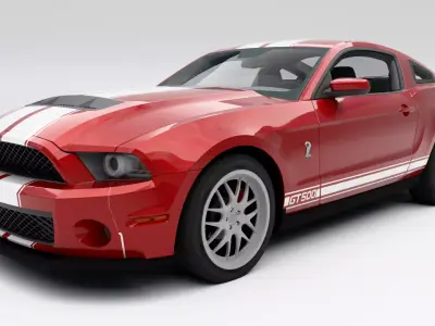 Ford Mustang Shelby 2012 Low-poly 3D model