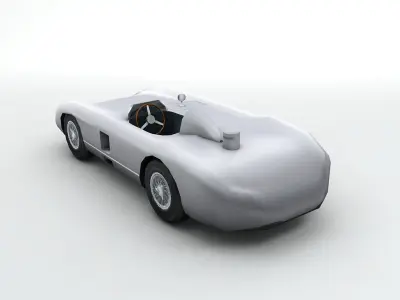 Mercedes Benz 300 SLR LOW Low-poly 3D model