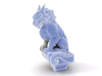 Stone Gargoyle Guardian model pack Low-poly 3D model