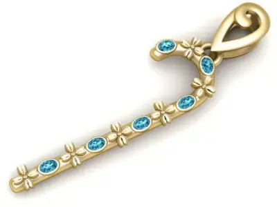 Gold Candy Pendant 3D Printable Model 3D print model